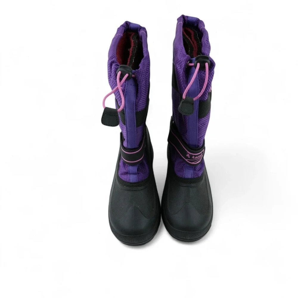 Kamik Waterbug 5 Boots Girls 6 Purple Black Waterproof‎ Winter Insulated Snow